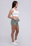 Zenana Acid Washed Frayed Cutoff Hem Shorts - Rosa Apparel