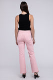 Zenana Acid Washed Frayed Cutoff Hem Straight Wide Jeans Pants - Rosa Apparel