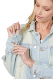 Zenana Oversized Denim Jacket - Rosa Apparel