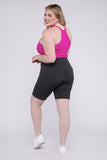 Zenana Plus Athletic High Rise Biker Shorts - Rosa Apparel