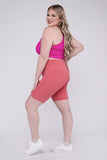 Zenana Plus Athletic High Rise Biker Shorts - Rosa Apparel