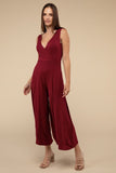 Zenana Surplice Neckline Sleeveless Jumpsuit - Rosa Apparel