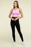 Zenana Washed Ribbed Seamless Cropped Cami Top - Rosa Apparel