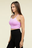 Zenana Washed Ribbed Seamless Cropped Cami Top - Rosa Apparel