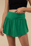 Zenana Wide Band Tennis Skirt with Zippered Back Pocket - Rosa Apparel