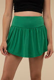 Zenana Wide Band Tennis Skirt with Zippered Back Pocket - Rosa Apparel