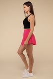 Zenana Wide Band Tennis Skirt with Zippered Back Pocket - Rosa Apparel