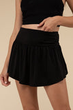 Zenana Wide Band Tennis Skirt with Zippered Back Pocket - Rosa Apparel