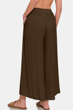 Zenana Woven Wide Leg Pants With Pockets - Rosa Apparel