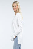 Hi-Low Hem Front Seam Sweater ZENANA