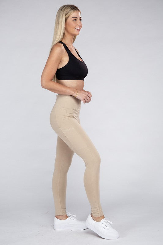 Active Leggings Featuring Concealed Pockets Ambiance Apparel