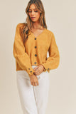 MABLE Long Sleeve Button Down Sweater Cardigan Trendsi