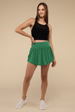 Zenana Wide Band Tennis Skirt with Zippered Back Pocket ZENANA