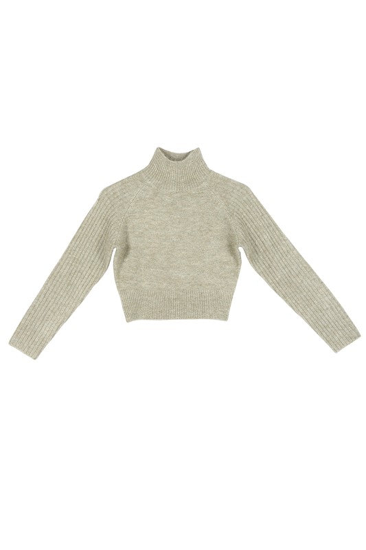 Crop mock neck sweater Lilou