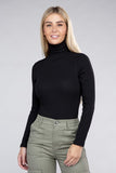 Long-Sleeve Turtleneck Bodysuit Ambiance Apparel