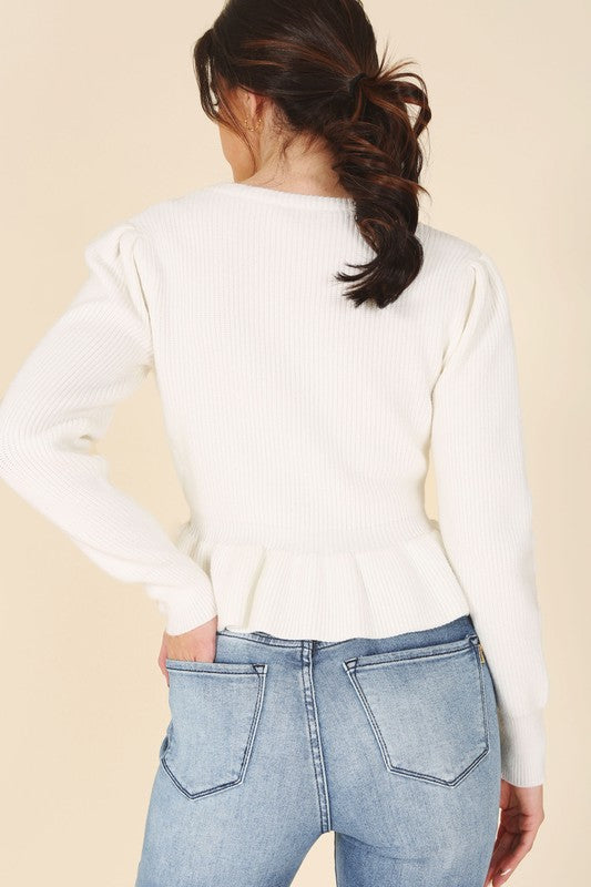 Peplum sweater top Lilou