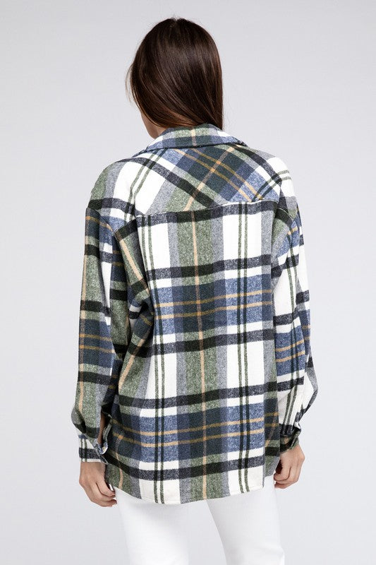 Textured Shirts With Big Checkered Point BiBi