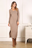 V-Neck Sweater Maxi Dress Lilou