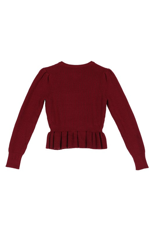 Peplum sweater top Lilou