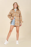 Plaid shacket with pockets Lilou