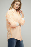 Stripe Button Down Long Sleeve Shirt Davi & Dani