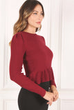 Peplum sweater top Lilou