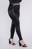 Plus High Rise Faux Leather Leggings ZENANA