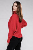 Viscose Dolman Sleeve Turtleneck Sweater ZENANA