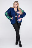 Plus V Neck Button Front Cardigan Davi & Dani