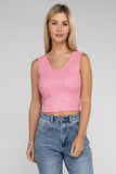 Zenana Casual Ribbed Scoop Neck Cropped Sleeveless Top ZENANA