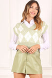 Knitted argyle sweater vest Lilou