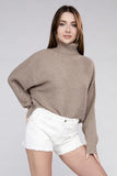 Viscose Dolman Sleeve Turtleneck Sweater ZENANA