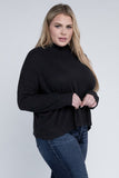 Plus Drop Shoulder Long Sleeve Top Ambiance Apparel