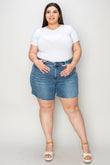 Judy Blue Full Size High Waist Slim Denim Shorts Style #:15277 Judy Blue