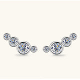 Moissanite 925 Sterling Silver Stud Earrings - Rosa Apparel