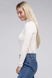 Ribbed Turtle Neck Long Sleeve Top ZENANA