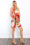 Be Stage Full Size Floral Sleeveless Mini Dress with Pockets Be Stage