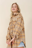 Plaid shacket with pockets Lilou