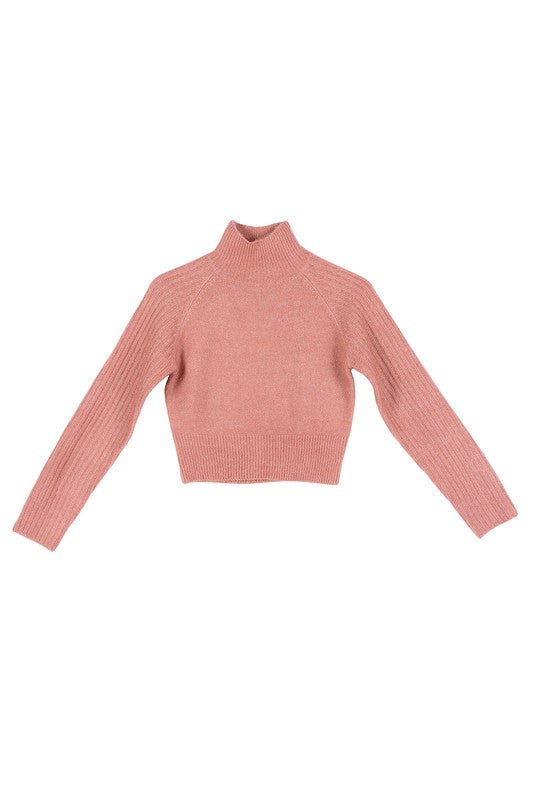 Crop mock neck sweater Lilou