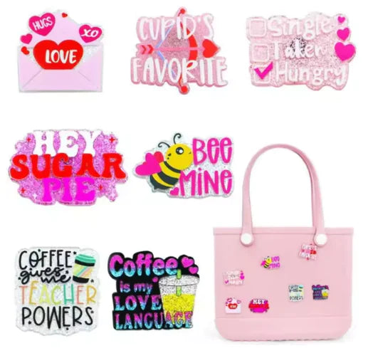 1Set Creative Resin Charms for Bogg Bags Rosa Apparel