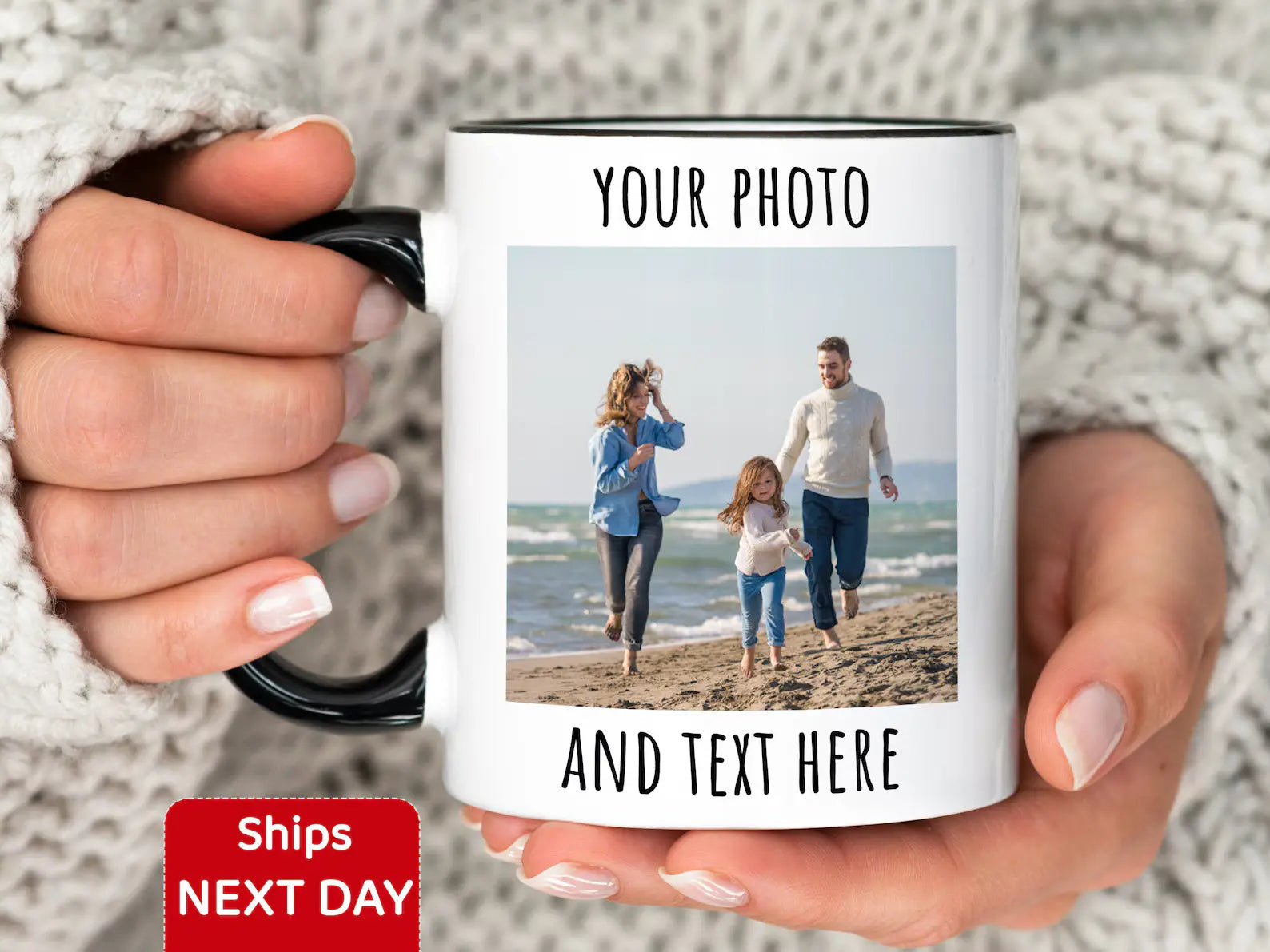 Custom Coffee Mug with Photo, Personalized Picture Coffee Cup, Anniversary Mug Gift for Him / Her, Customizable Logo-Text Mug Rosa Apparel