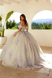 Juliet Off-the-Shoulder Quinceanera Floral Ball Gown - JT1479J Juliet