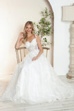 Juliet Sleeveless A-Line Skirt Floral Corset and Straps Wedding Dress - JT2495AW