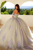 Juliet Off-the-Shoulder Quinceanera Floral Ball Gown - JT1479J Juliet