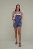 Zenana Casual Washed Knot Relaxed Strap Romper With Pockets