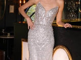 Juliet Beaded Fitted Strapless Gown JT2525L