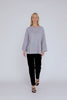 Zenana Ribbed Brushed Melange Hacci Henley Sweater