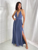 OneTheLand Captivating Muse Open Crossback Maxi Dress