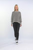 Zenana Washed Side Slit Oversized Cropped Sweater