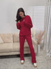 Basic Bae Full Size Notched Long Sleeve Top and Pants Set